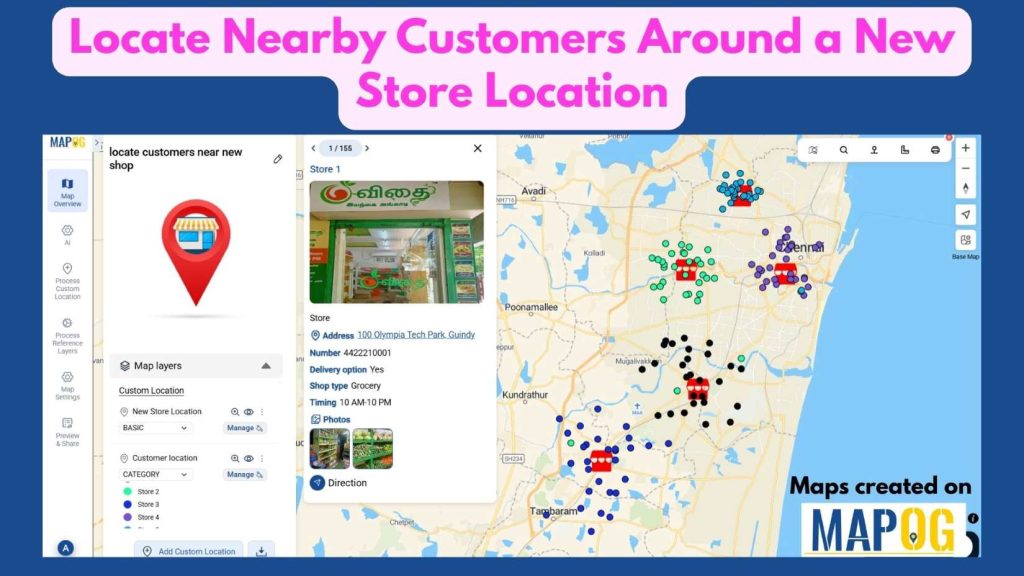 Locate Nearby Customers Around a New Store Location