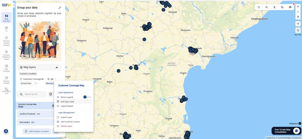 Customize points by attributes - Group by data on map