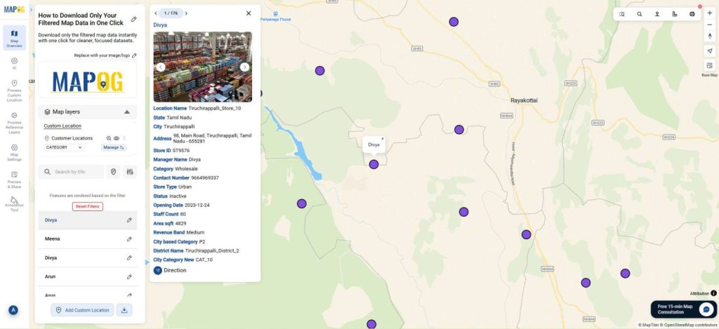 How to Download Only Your Filtered Map Data in One Click