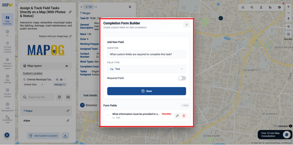Assign and track field tasks : Adding Tasks