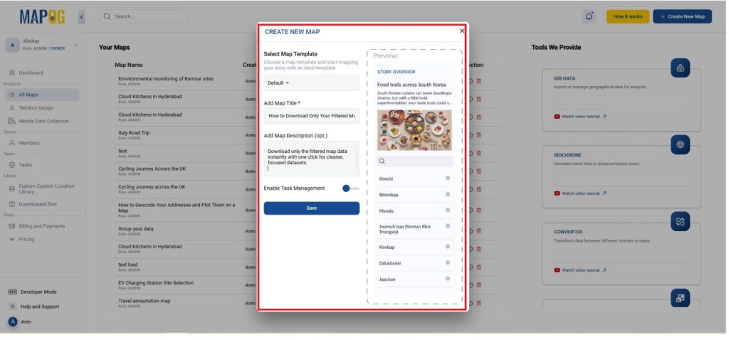 Methodology: Downloading Only Filtered Map Data