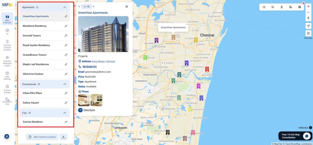 Final map of Filter Properties for Insights