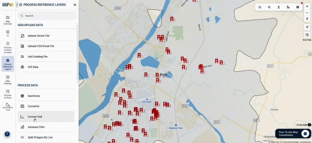 Go to convex hull tool