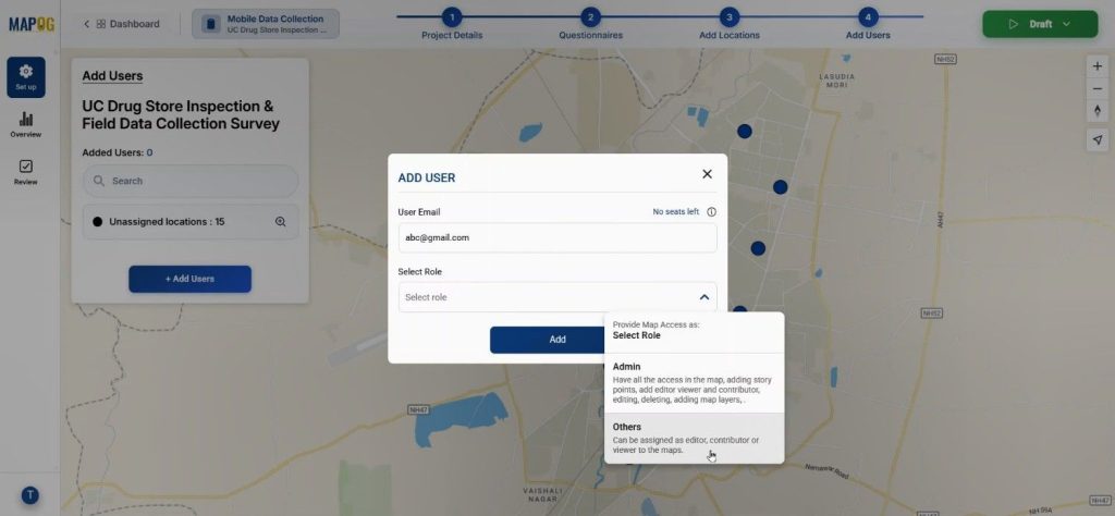 Add user & set admin or other role