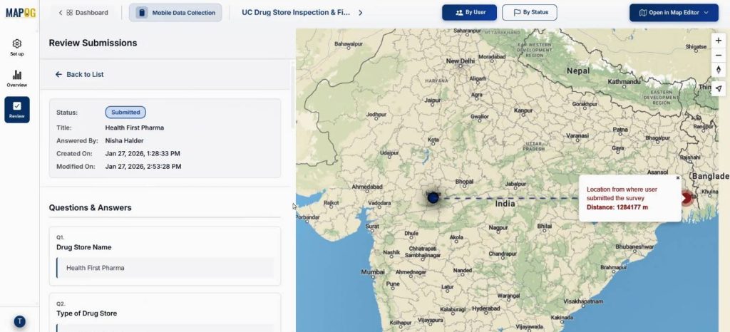 review Capture Drug Inspection Data