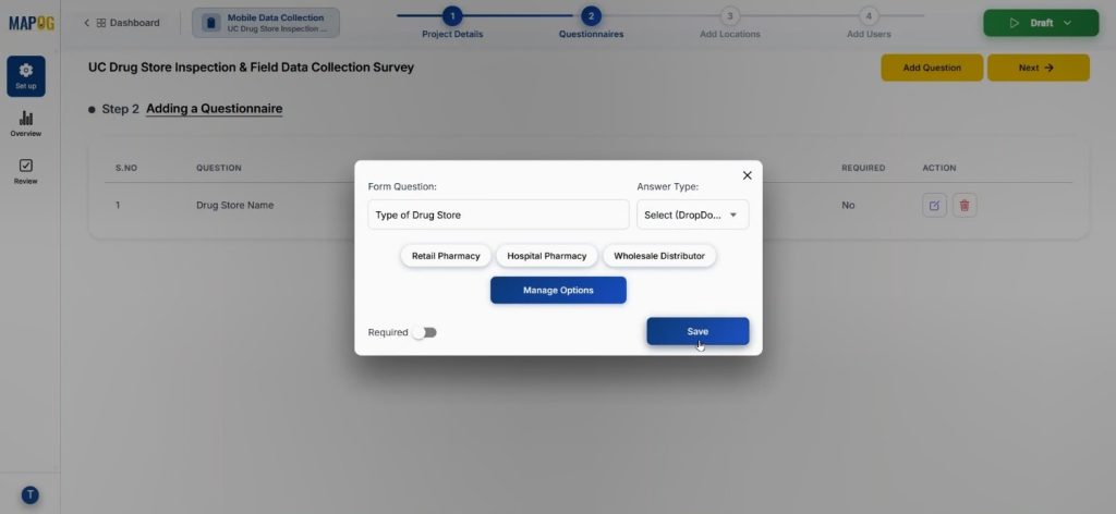 manage multiple answer options