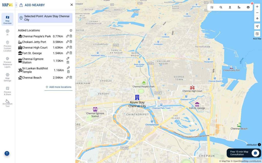 Add Nearby Locations for tourists and public
