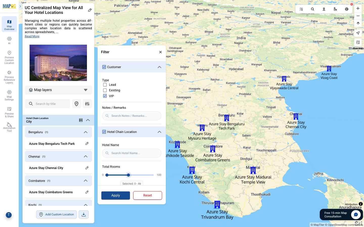Group by and Filter hotels