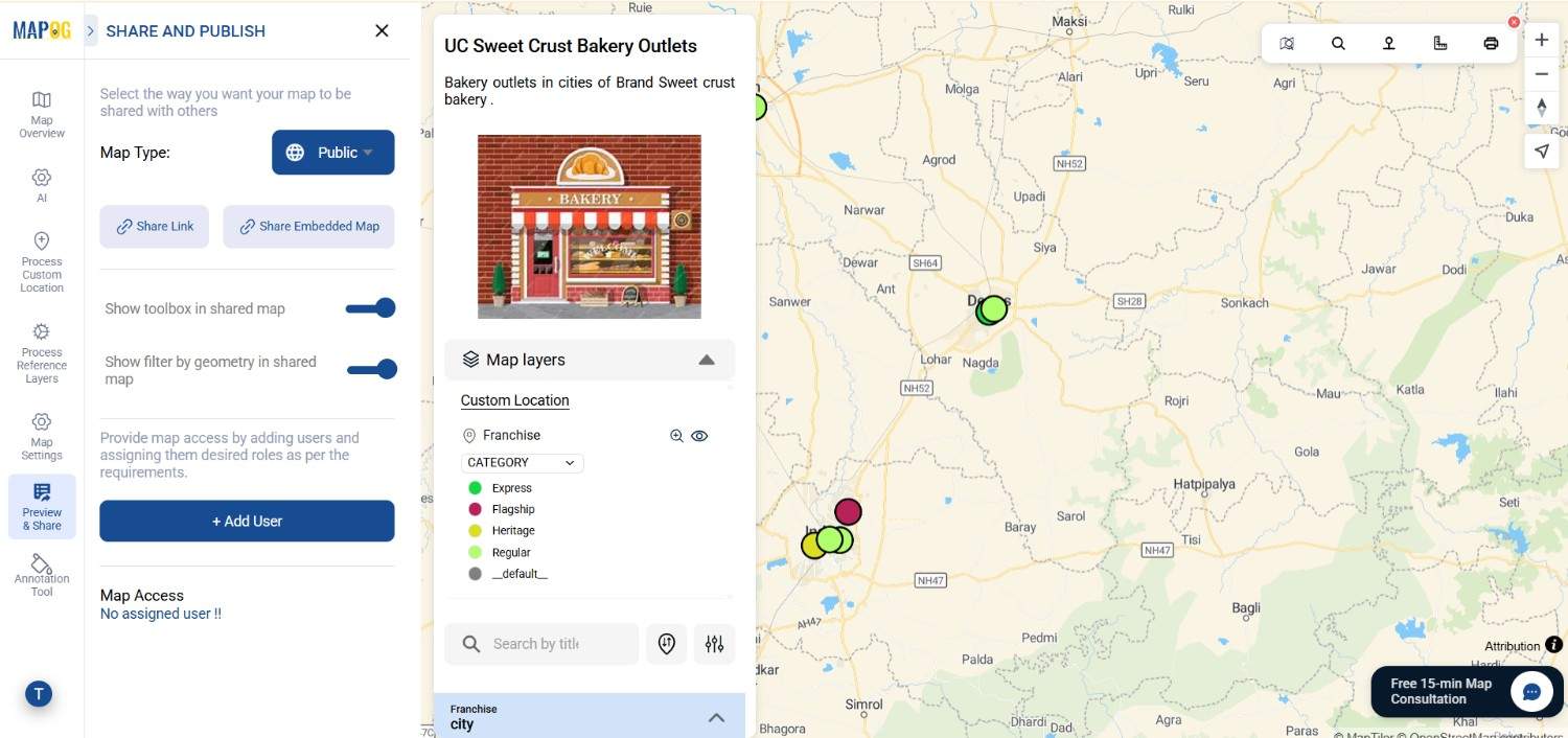finally share and publish to Visualize franchise Coverage