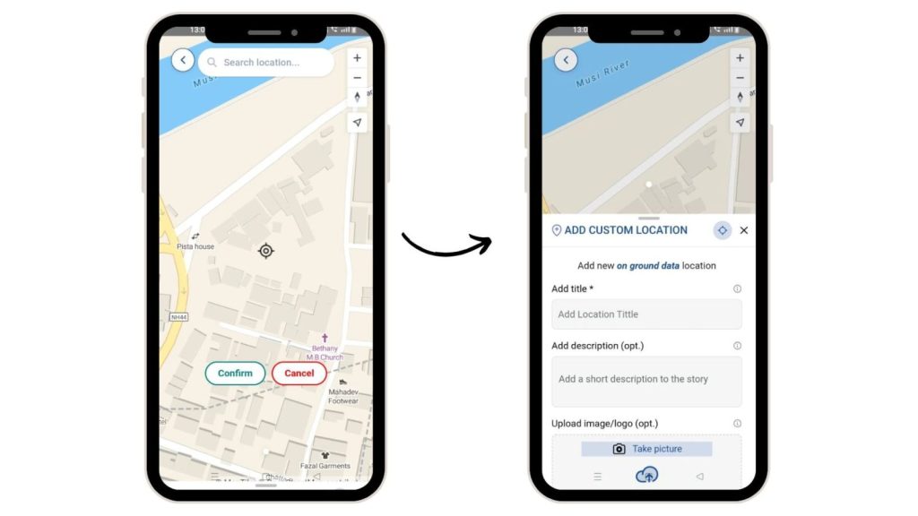 How to Add new location for Collecting On-Ground Data Using a Mobile Data Collection App