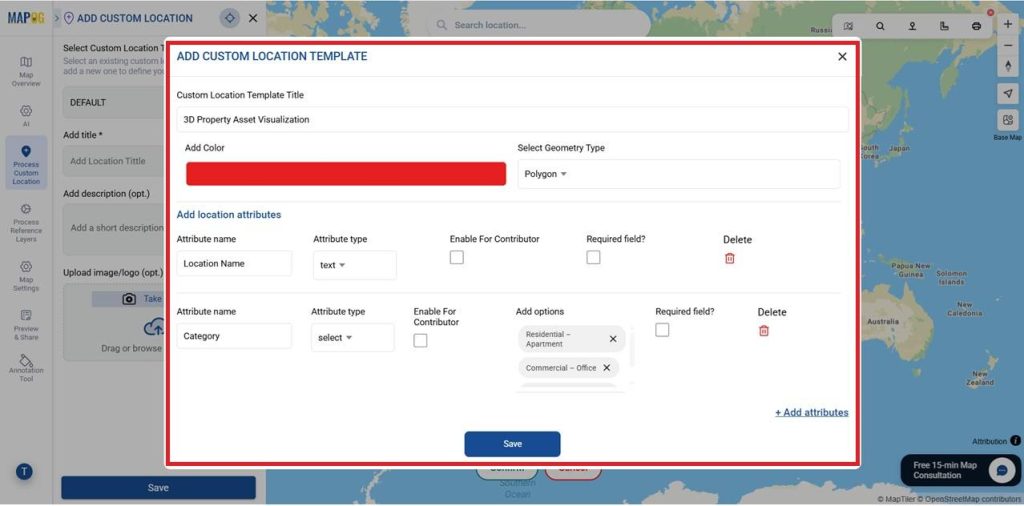 Add more custom location templates 