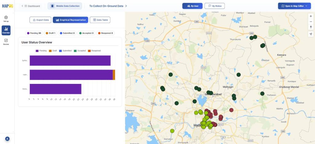 Collecting On-Ground Data Using a Mobile Data Collection App
