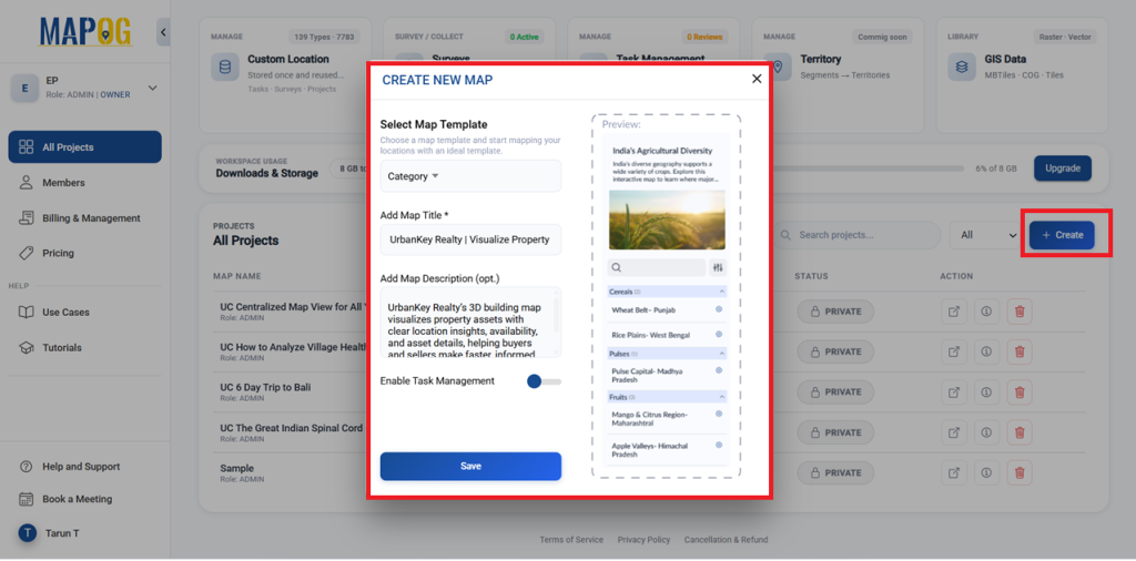 Creating an interactive property map.