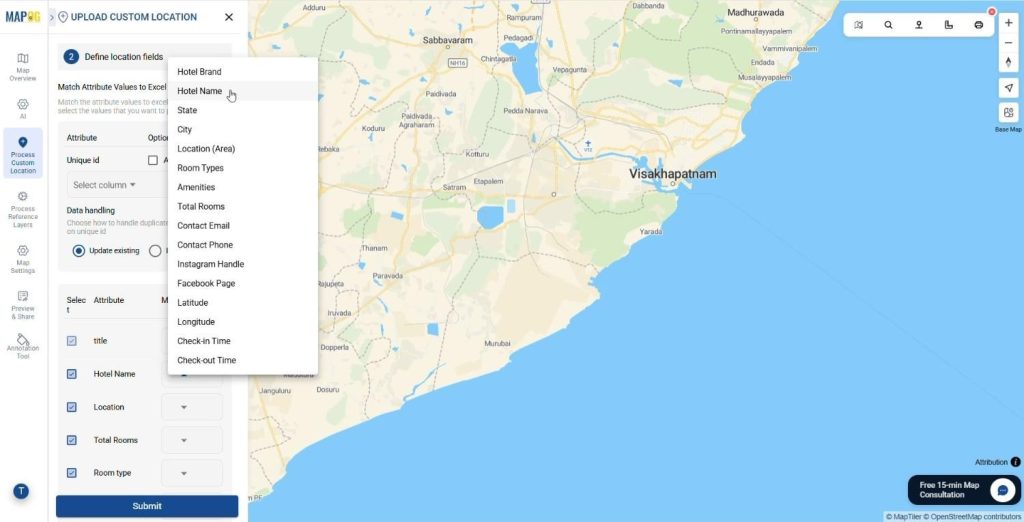 Match excel attributes