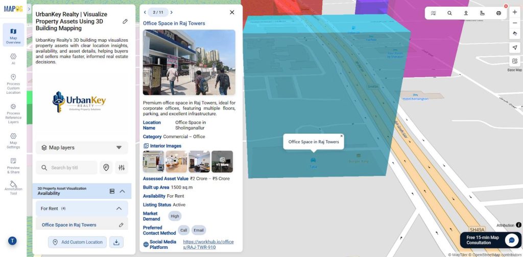 Enable interactive pop-ups for detailed 3D property asset visualization.