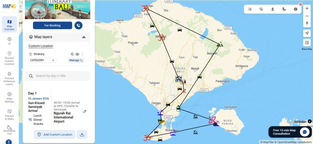 Final map for multi day travel routes
