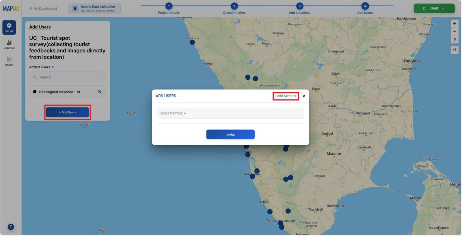 Screenshot 2026-01-29 082418 Shows management screen with add user option and Add Member option where members are added through email Id's