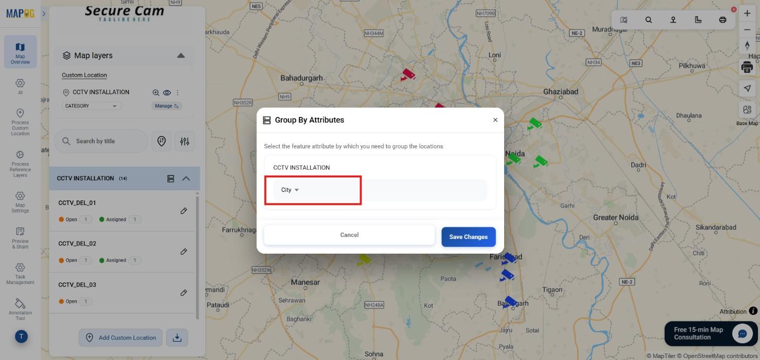 select attribute to group by