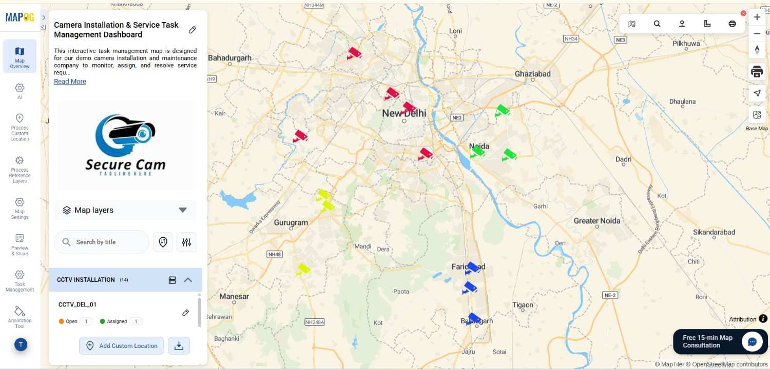 Final image of Track Installation locations
