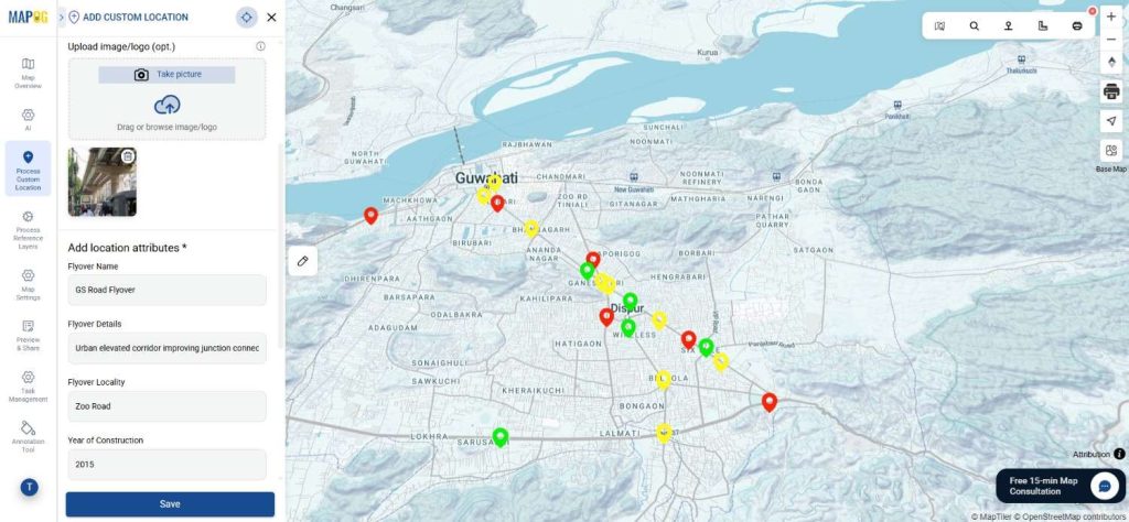 Edit custom location details