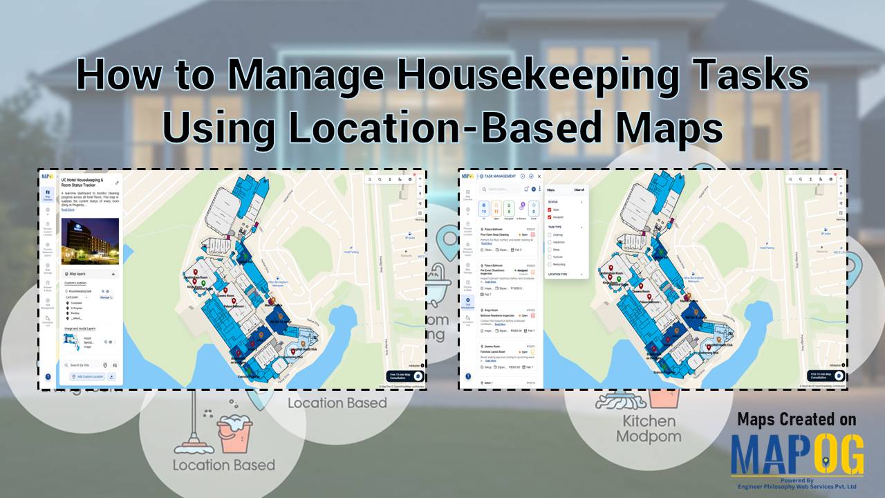 Cover image Location-based dashboard to manage housekeeping tasks across hotel rooms.