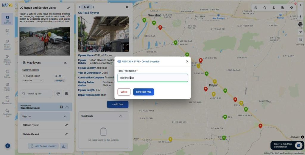 Add Task Type to Manage Repair and Service Visits