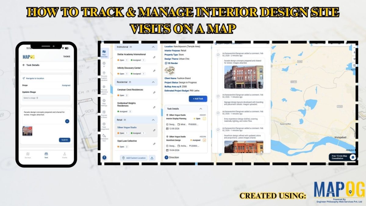 How to Track & Manage Interior Design Site Visits on a Map