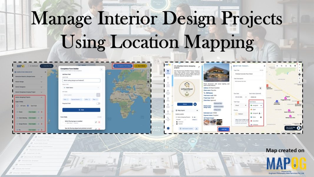 Feature image showing the MAPOG Task Management Dashboard with form creation and project tracking panels.