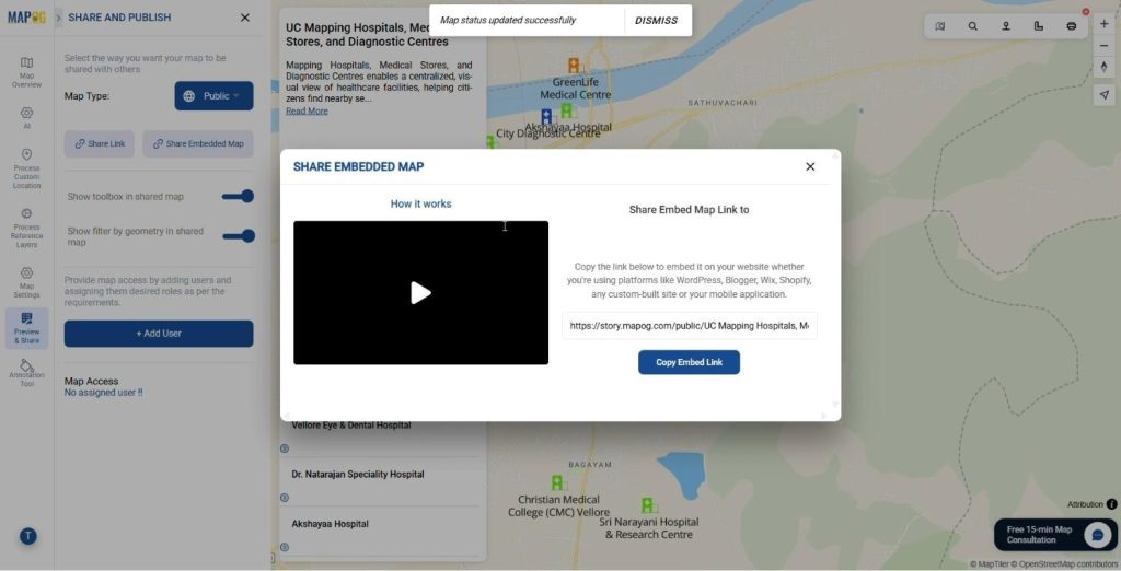 Share as Embedded Map