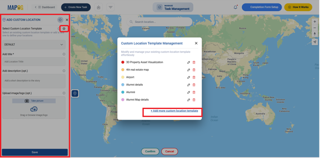 Custom Locations Templates of Interior Design Site Visits