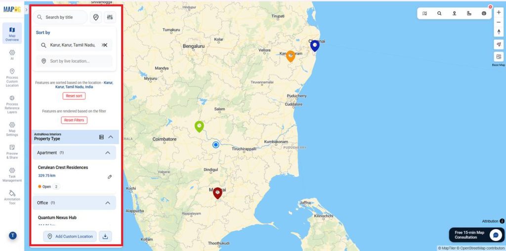 Filters and Sorting Tool