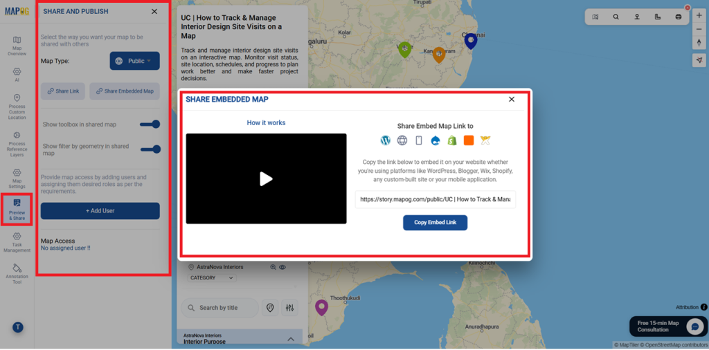 Publish and Share Map