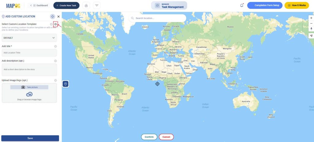 Custom location settings