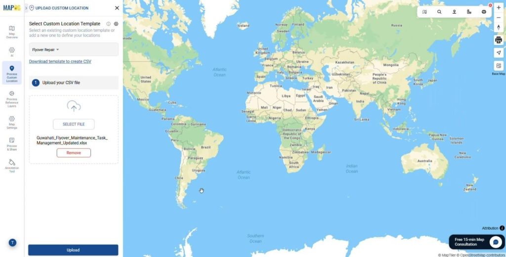 Select the Excel/CSV