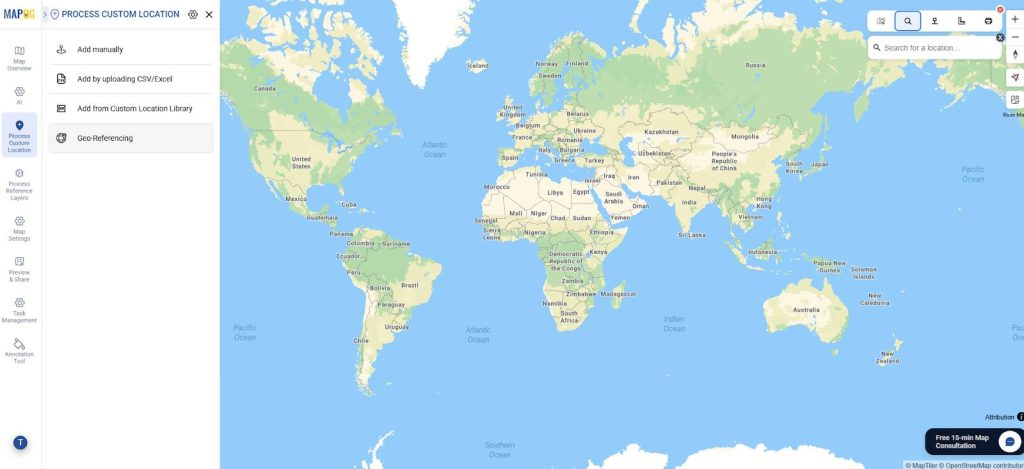Process custom location - Geo-referencing