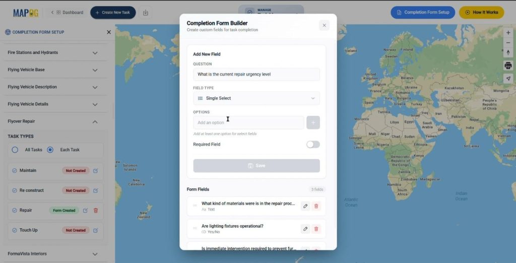 Create Completion Form