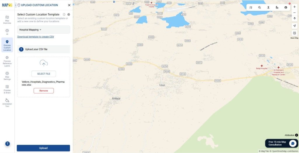 Upload Custom location