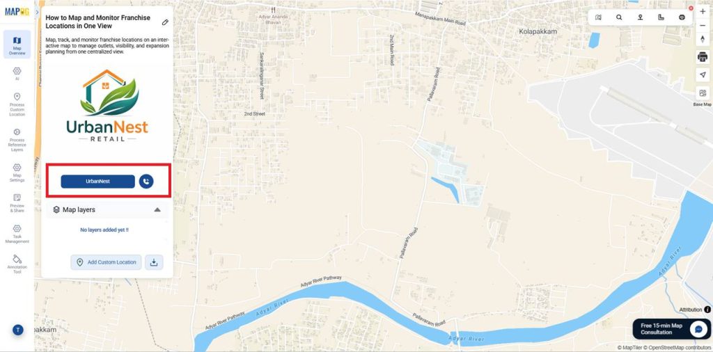 Selecting the button opens the website 