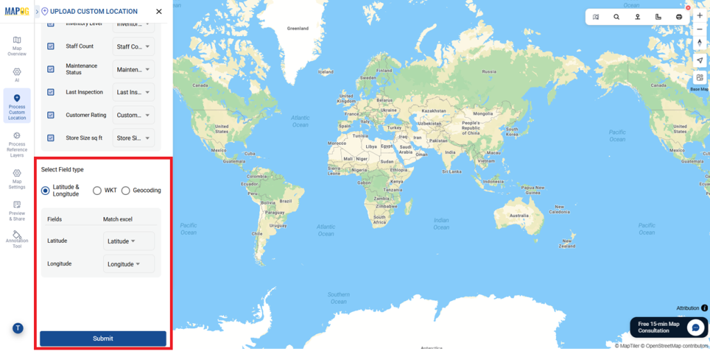 Assign Latitude and Longitude correctly
