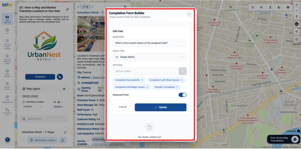 Completion Form builder