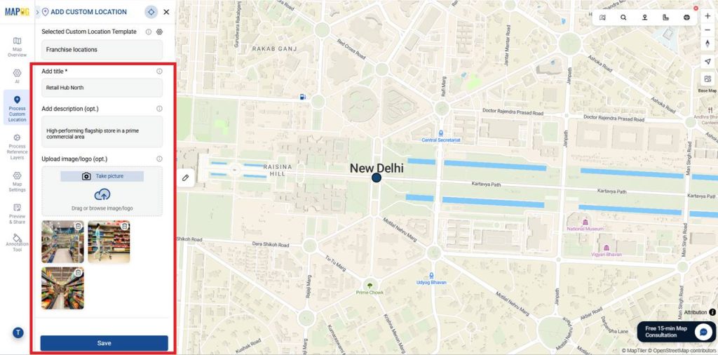Edit Custom Location Details