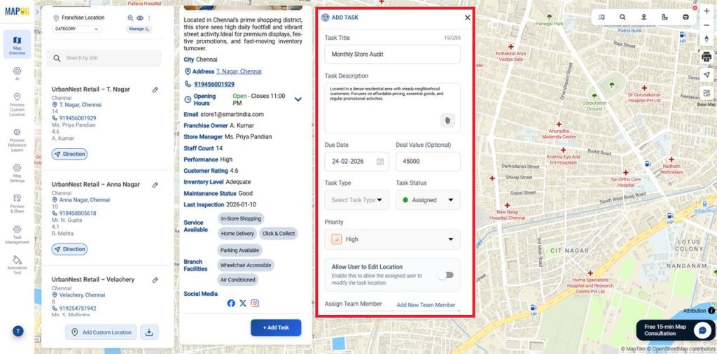 add the Task Title and Description