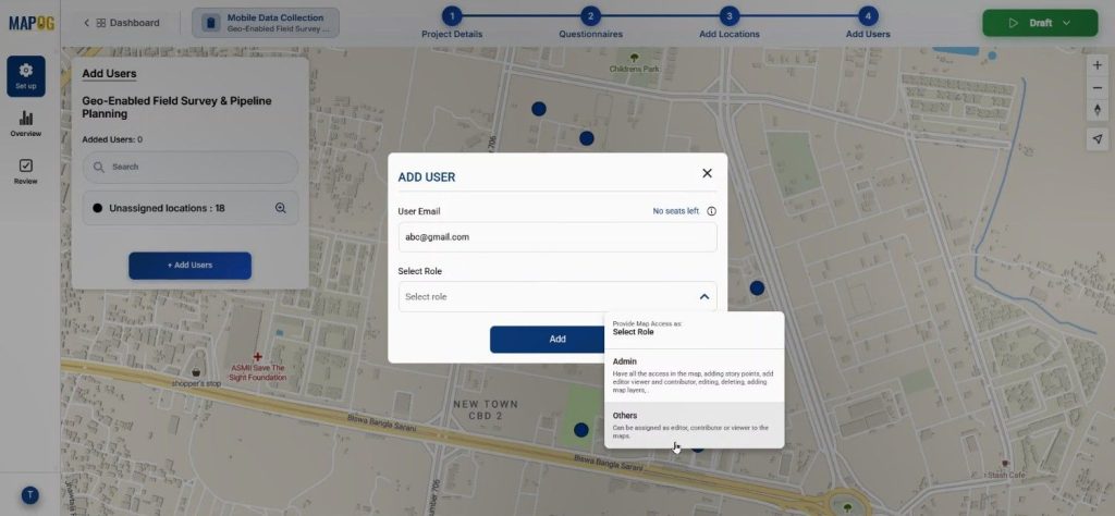 Add user & set admin or other role