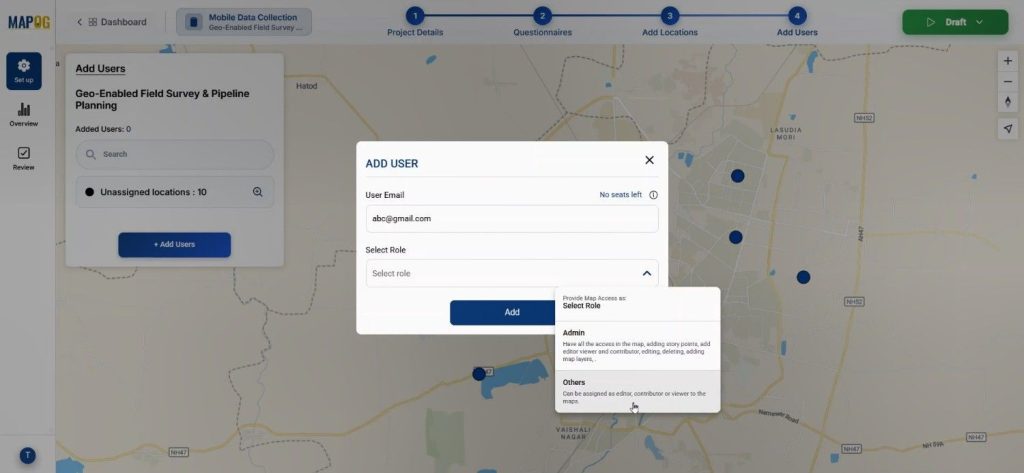 Add user & set admin or other role