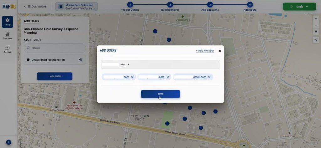 select & invite assignee