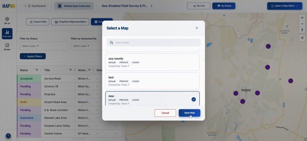 open in a new map editor
