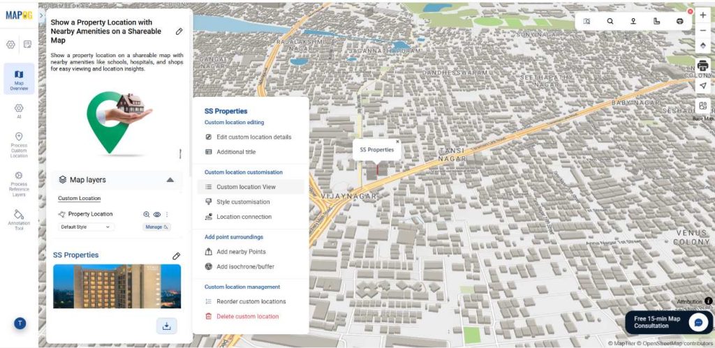 Custom location view