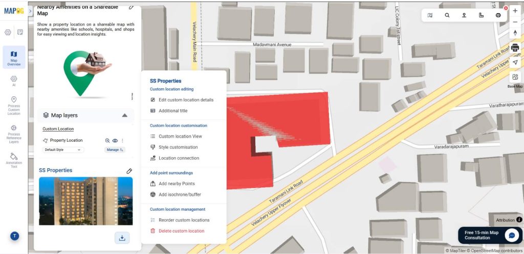 Add near points to show Property Location with Nearby Amenities