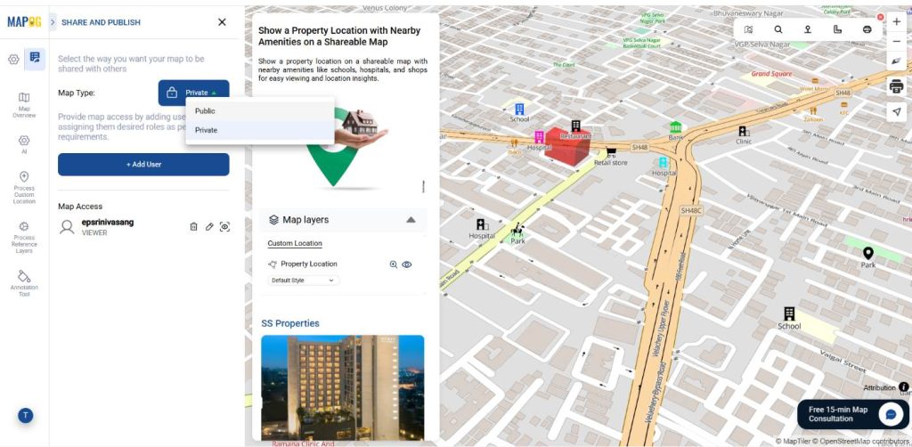set map private to public