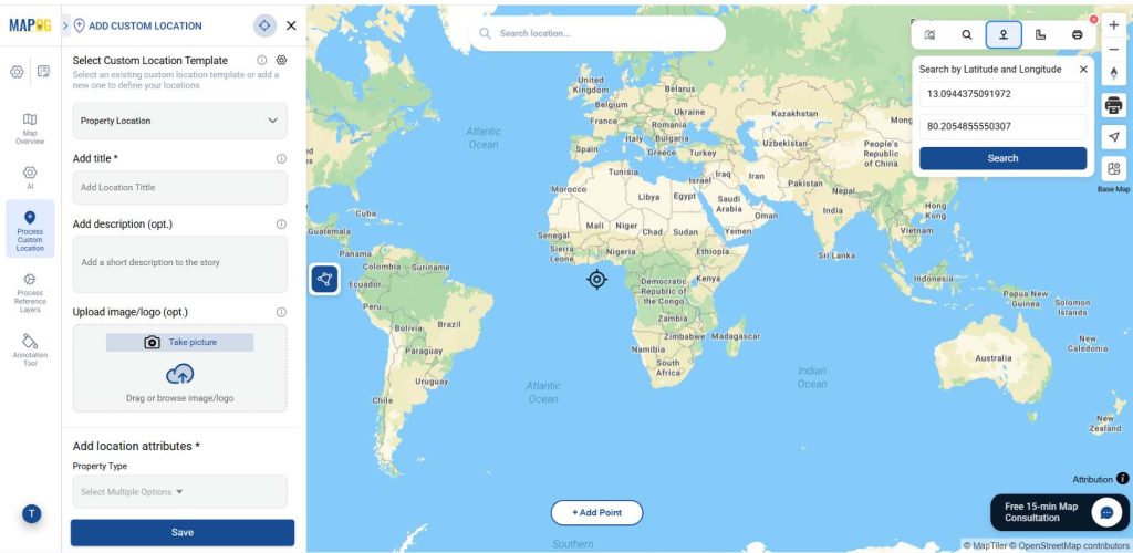 Search by latitude longitude